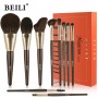 Set 10 pensule make-up Beili Brown Vegan