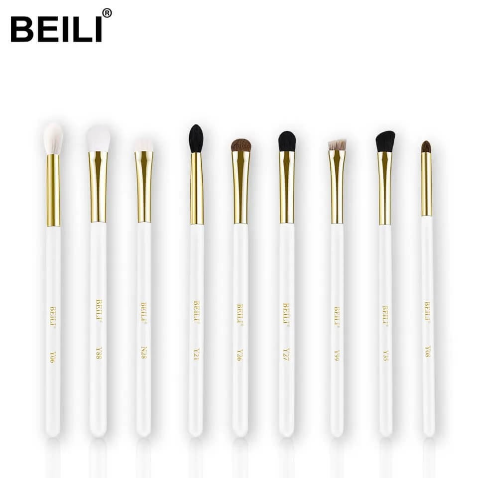Set 9 pensule make-up Beili White Gold