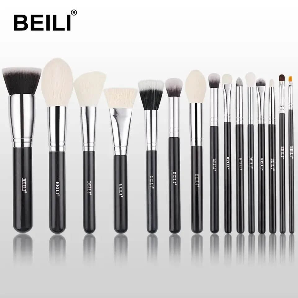 Set 15 pensule make-up Beili Black Professional