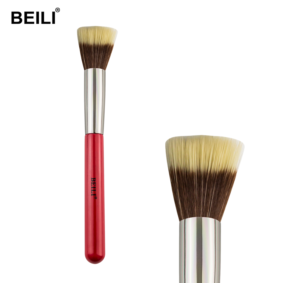 Pensula contouring / fond de ten par sintetic Beili Red H122