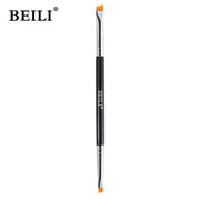 Pensula dubla eyeliner / sprancene par sintetic Beili Black BA20