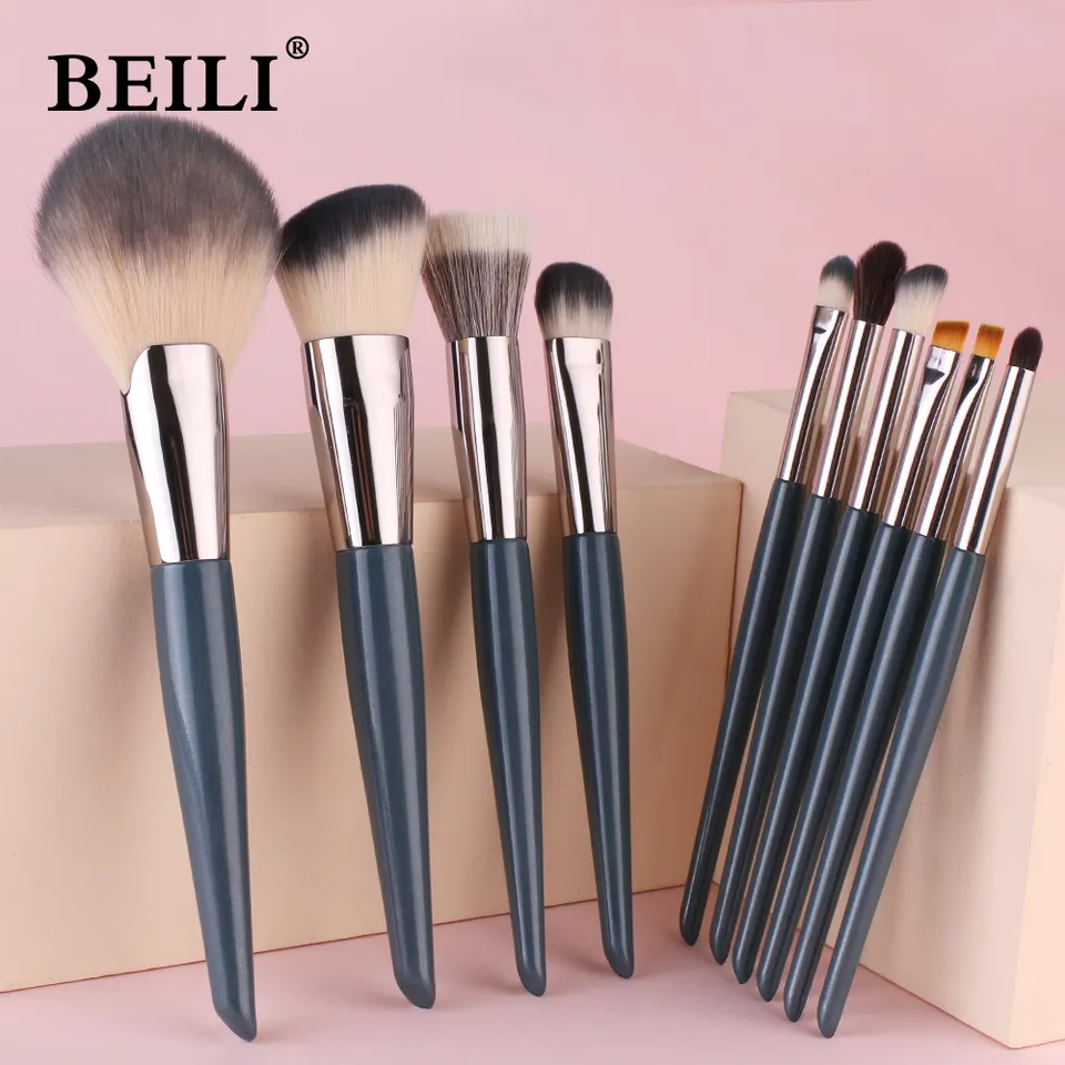 Set 10 pensule make-up Beili Grey Vegan