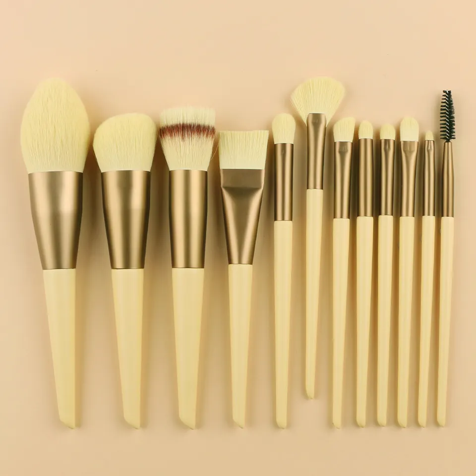 Set 12 pensule make-up Beili Yellow Vegan