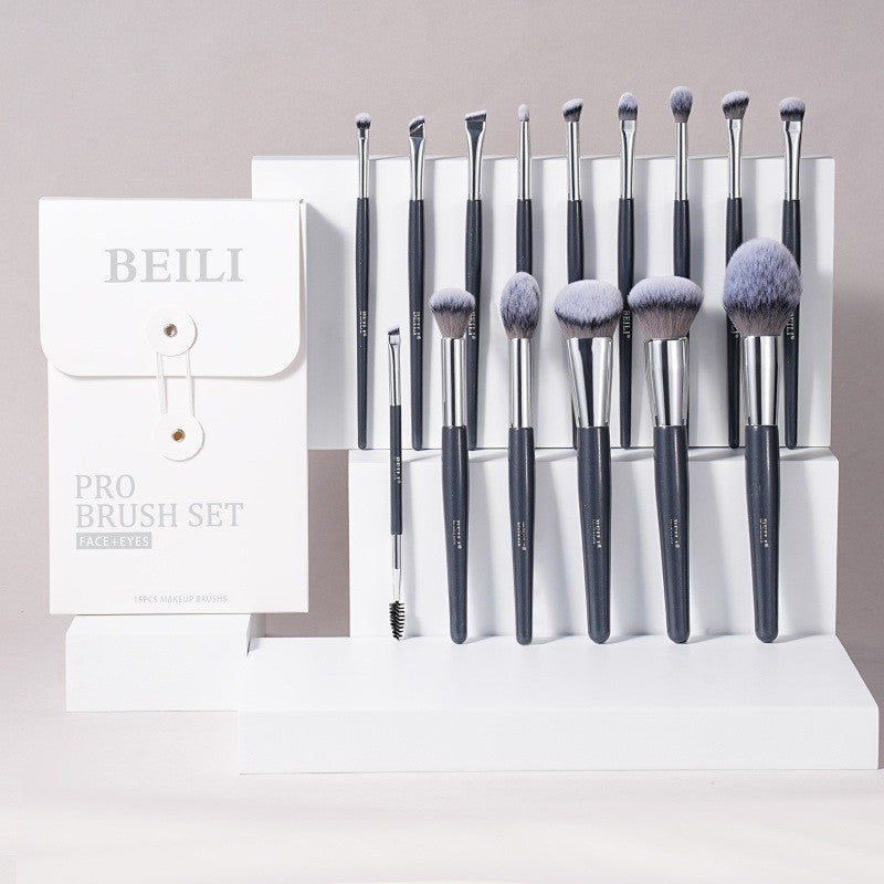 Set 30 pensule make-up Beili Dark Grey PB30 Vegan