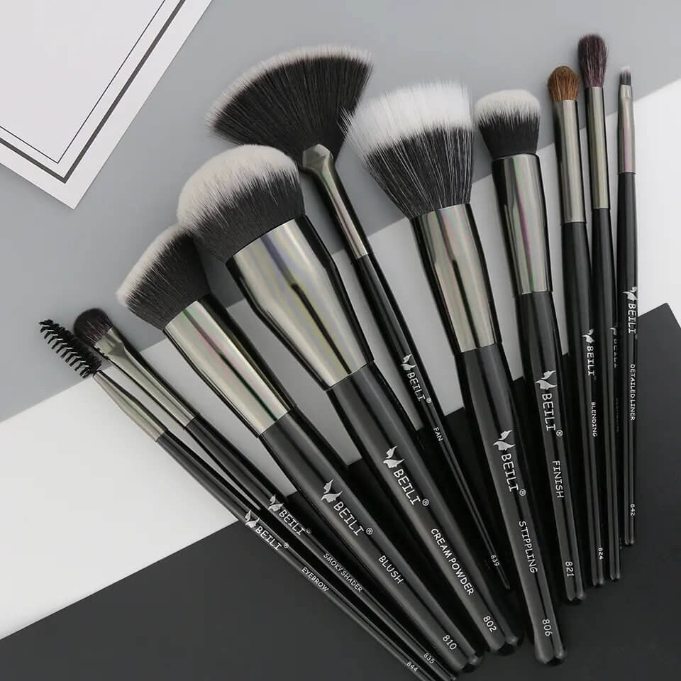 Set 10 pensule make-up Beili Black Professional