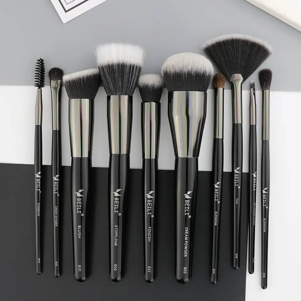 Set 10 pensule make-up Beili Black Professional