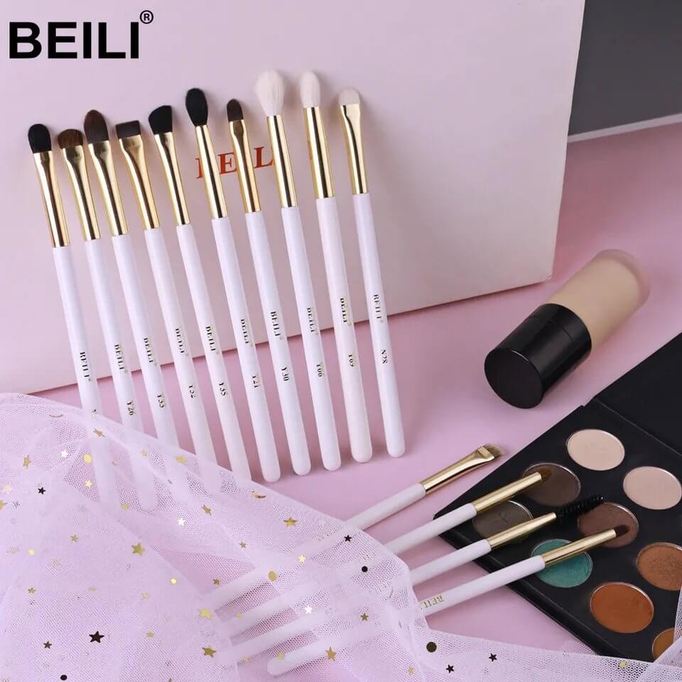 Set 14 pensule make-up Beili White