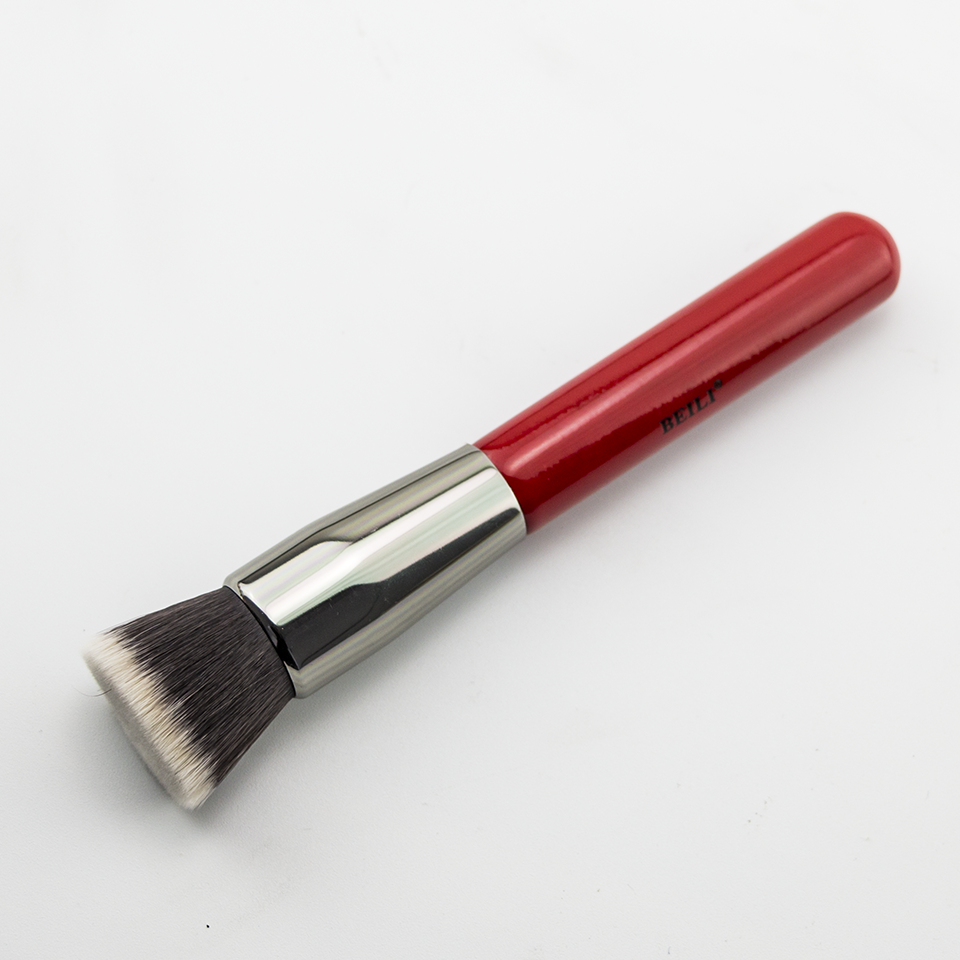 Pensula fond de ten par sintetic Beili Red H104