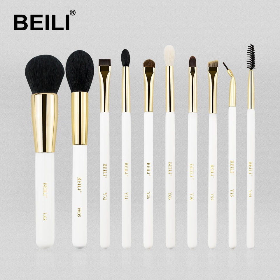 Set 10 pensule make-up Beili White Gold