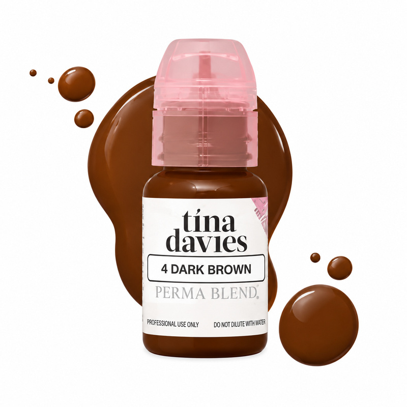 Perma Blend Luxe PMU Ink - Tina Davies Dark Brown Luxe 15ML