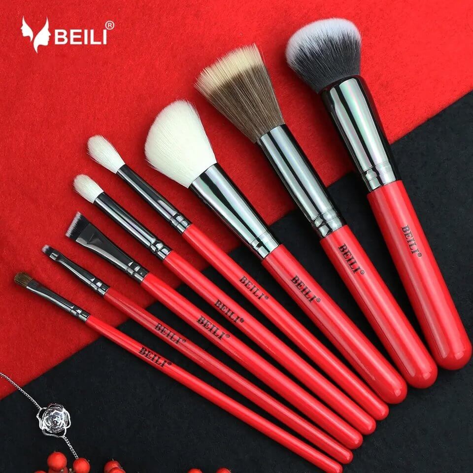Set 8 pensule make-up Beili Red