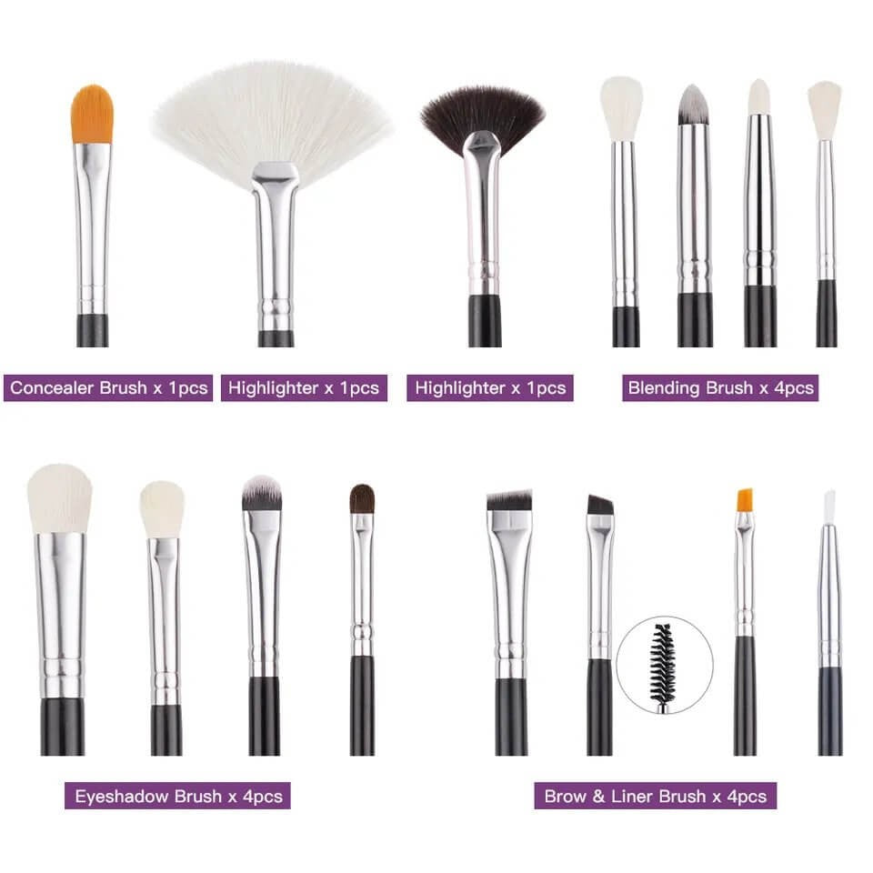 Set 15 pensule make-up Beili Exclusive 15-02
