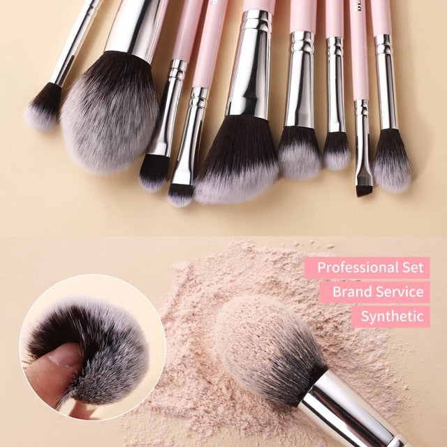 Set pensule make-up Beili Pink 9