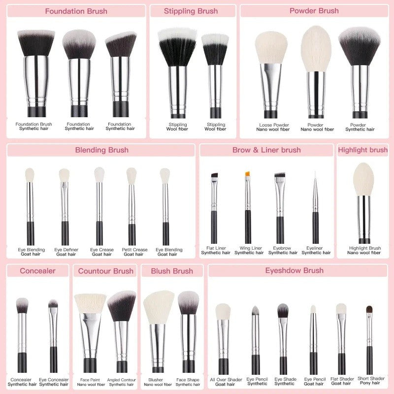 Set 30 pensule make-up Beili Perfect
