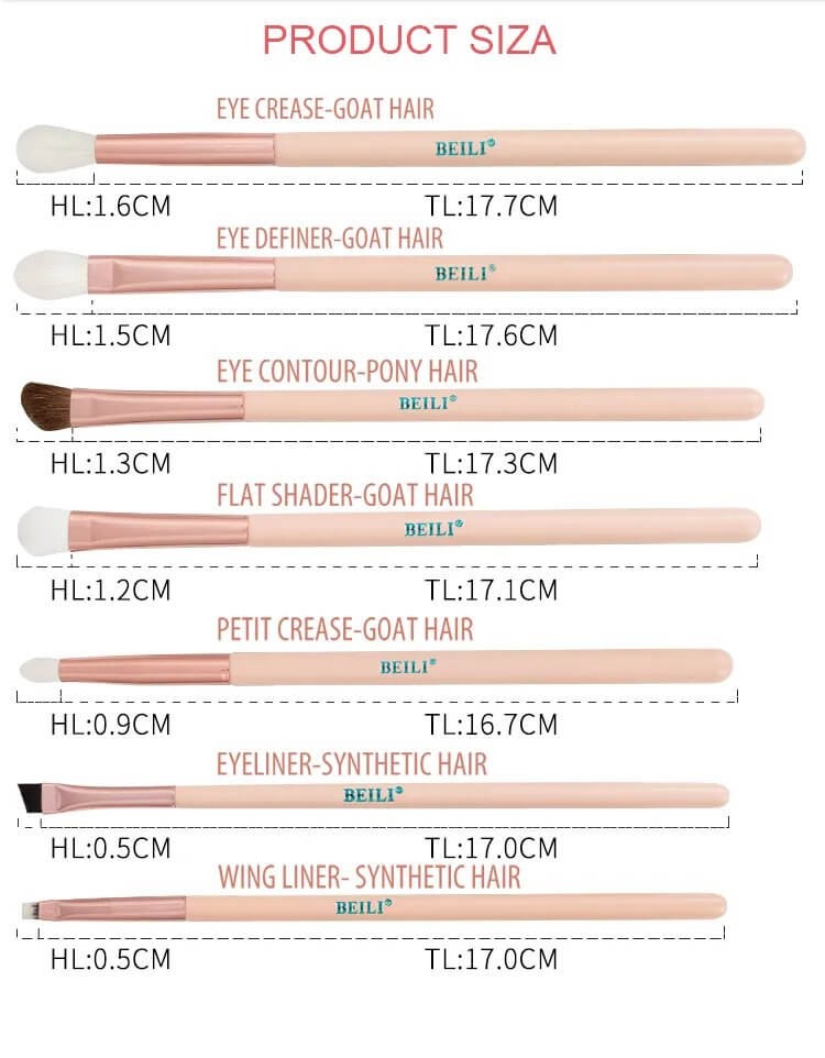 Set 7 pensule make-up Beili Cream