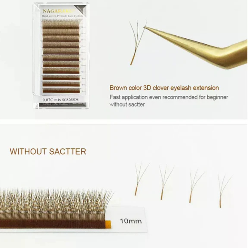 Extensii gene gata facute Nagaraku 3D W, Brown