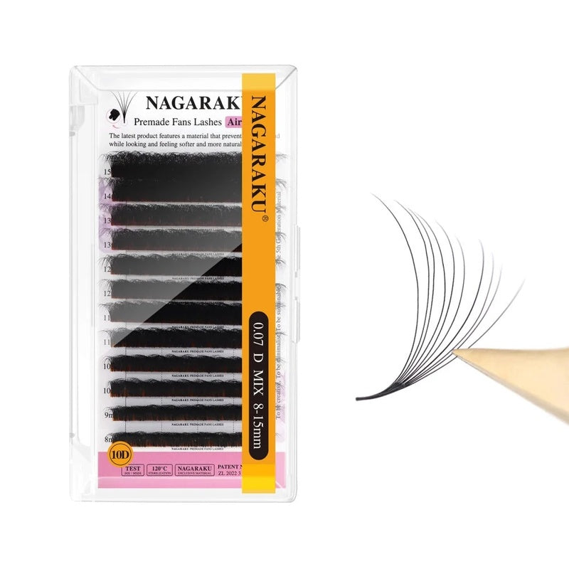 Extensii de gene premade Nagaraku 10D – 960 de buchețele
