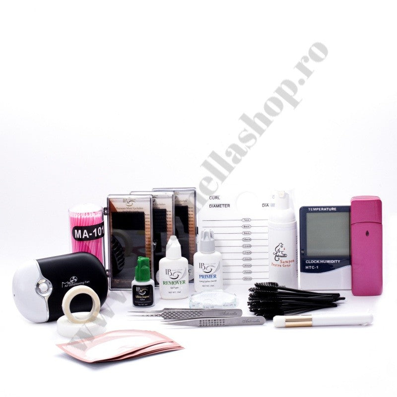 Kit incepatori extensii gene fir cu fir Ibeauty Complete Plus