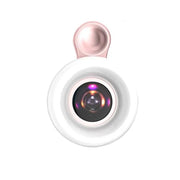 Lentila Telefon Macro 15x Led Universala Roz/Negru