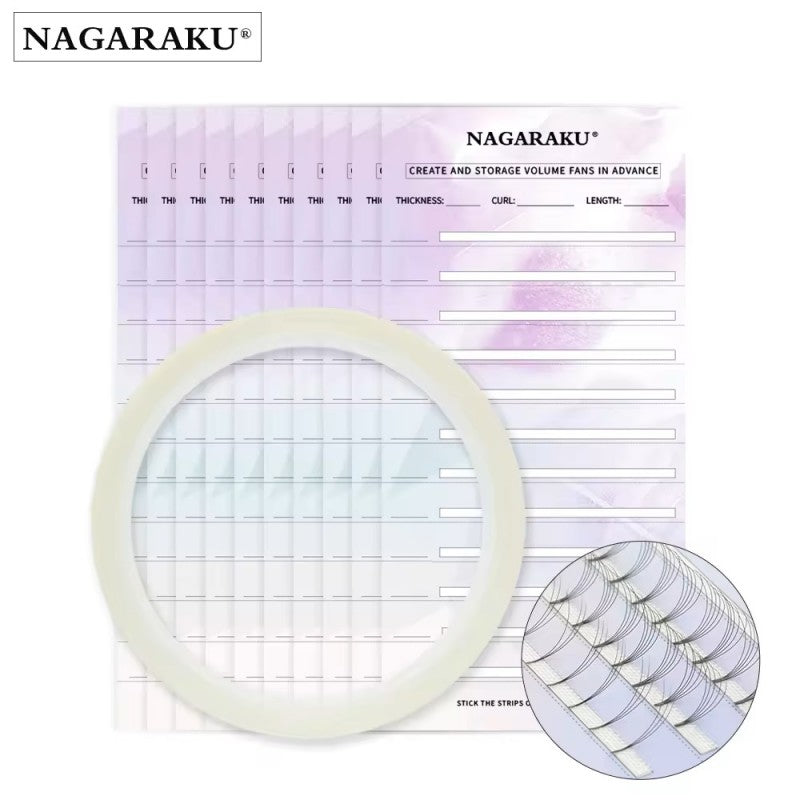 Paleta Evantaie Premade Extensii Gene Nagaraku Set 20 Buc