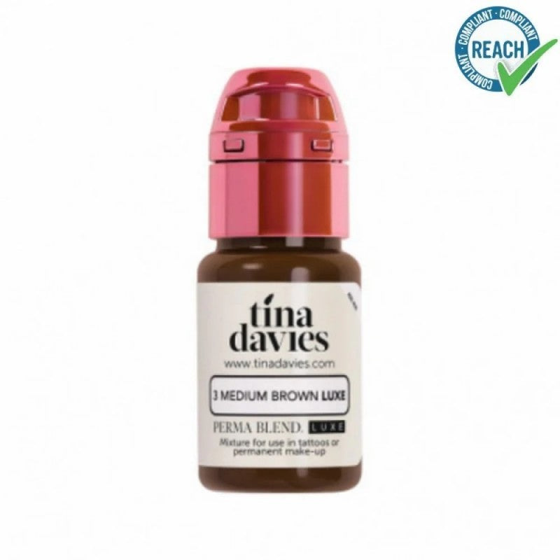 Perma Blend Luxe PMU Ink - Tina Davies Medium Brown Luxe 15ML