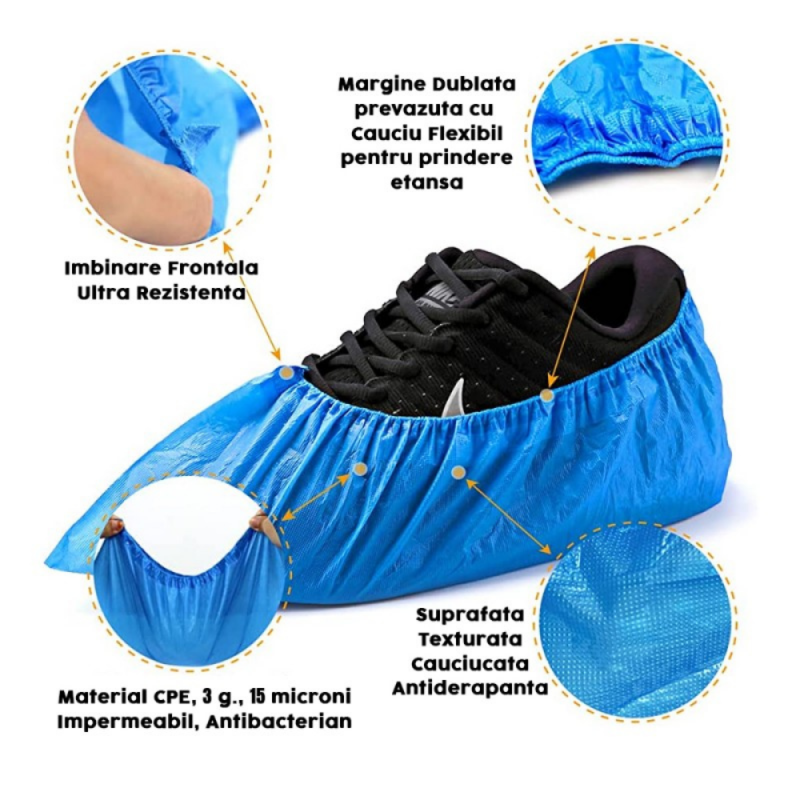 Set 100 Botosi (Acoperitori Pantofi) 15x41cm, CPE 3G