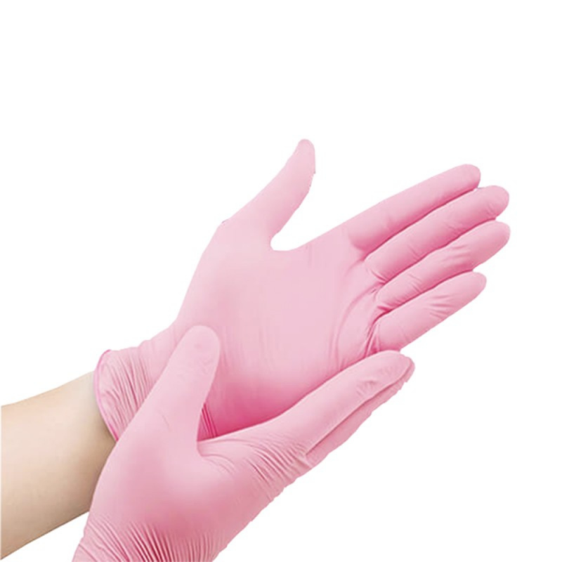 Set Manusi Unica Folosinta, Nitril 100buc, Roz